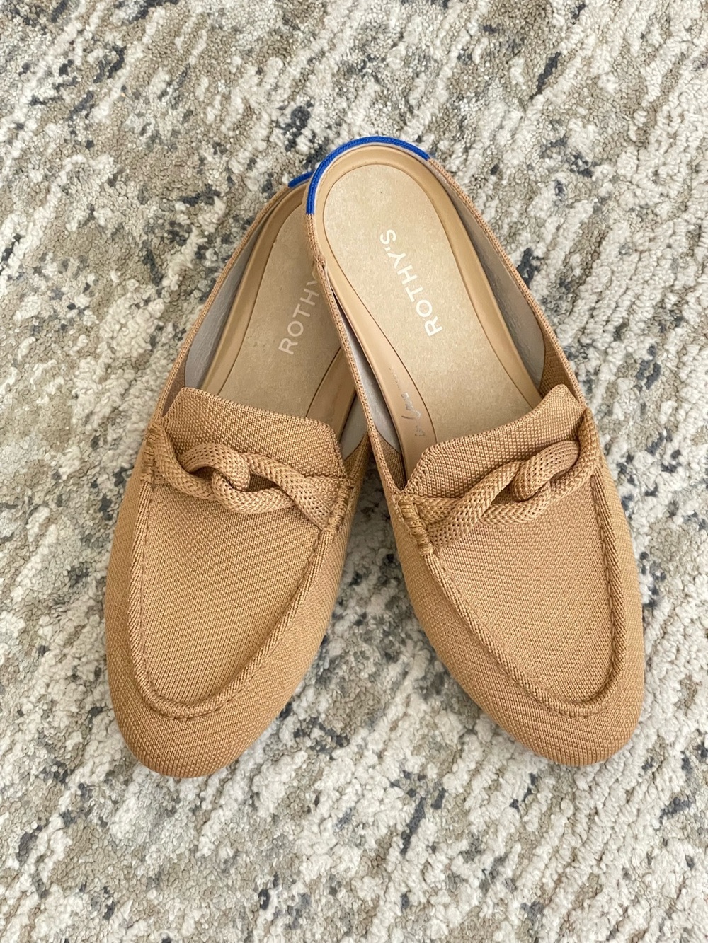 Rothy’s the lug loafer mule wren birdseye size 7 beige - Picture 3 of 9